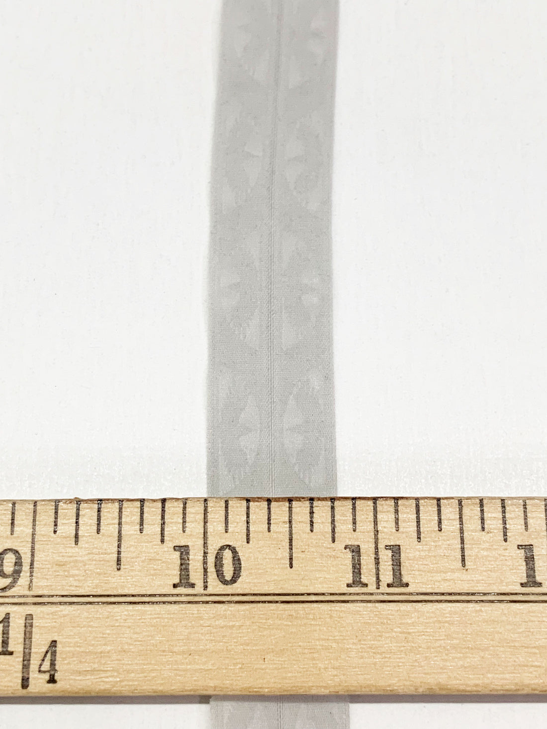 3/4" Light Gray Branded Medallion Fold-Over Elastic - Corbeaux Clothing
