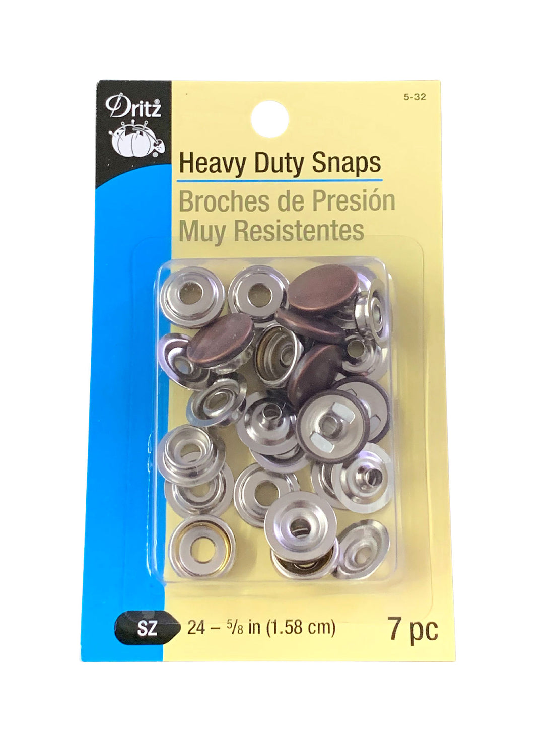 Dritz 5/8" Heavy Duty Snaps - Copper - 7 Sets