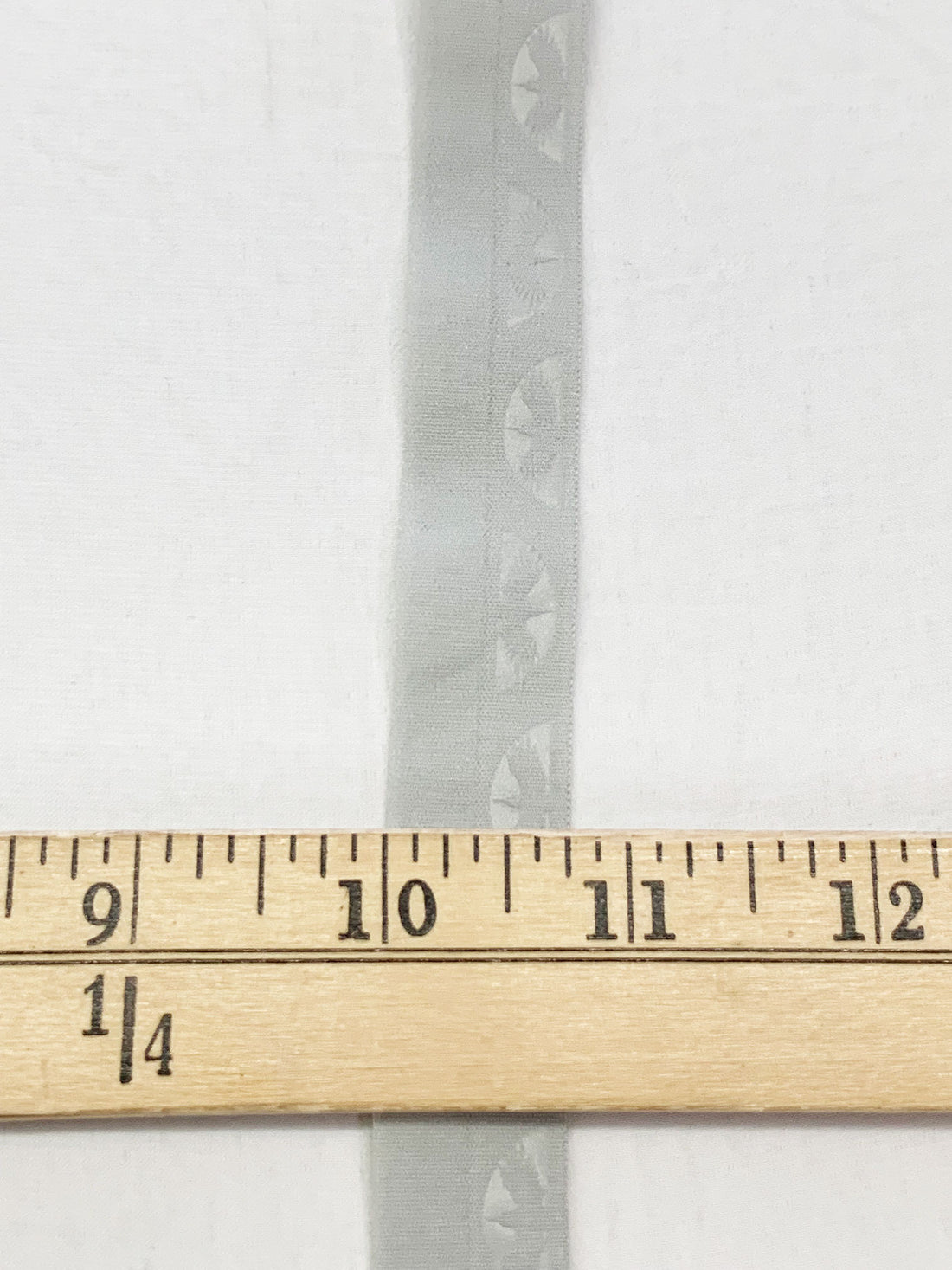 10 Yard Soft Gray Branded Medallion Fold-Over Elastic