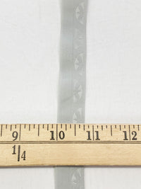 10 Yard Soft Gray Branded Medallion Fold-Over Elastic