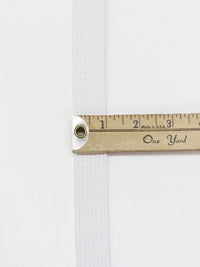 1" Wide White 100% Cotton Webbing
