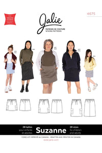 Jalie Patterns - Suzanne Cargo Skirt #4675 - Children/Adult 28 Sizes
