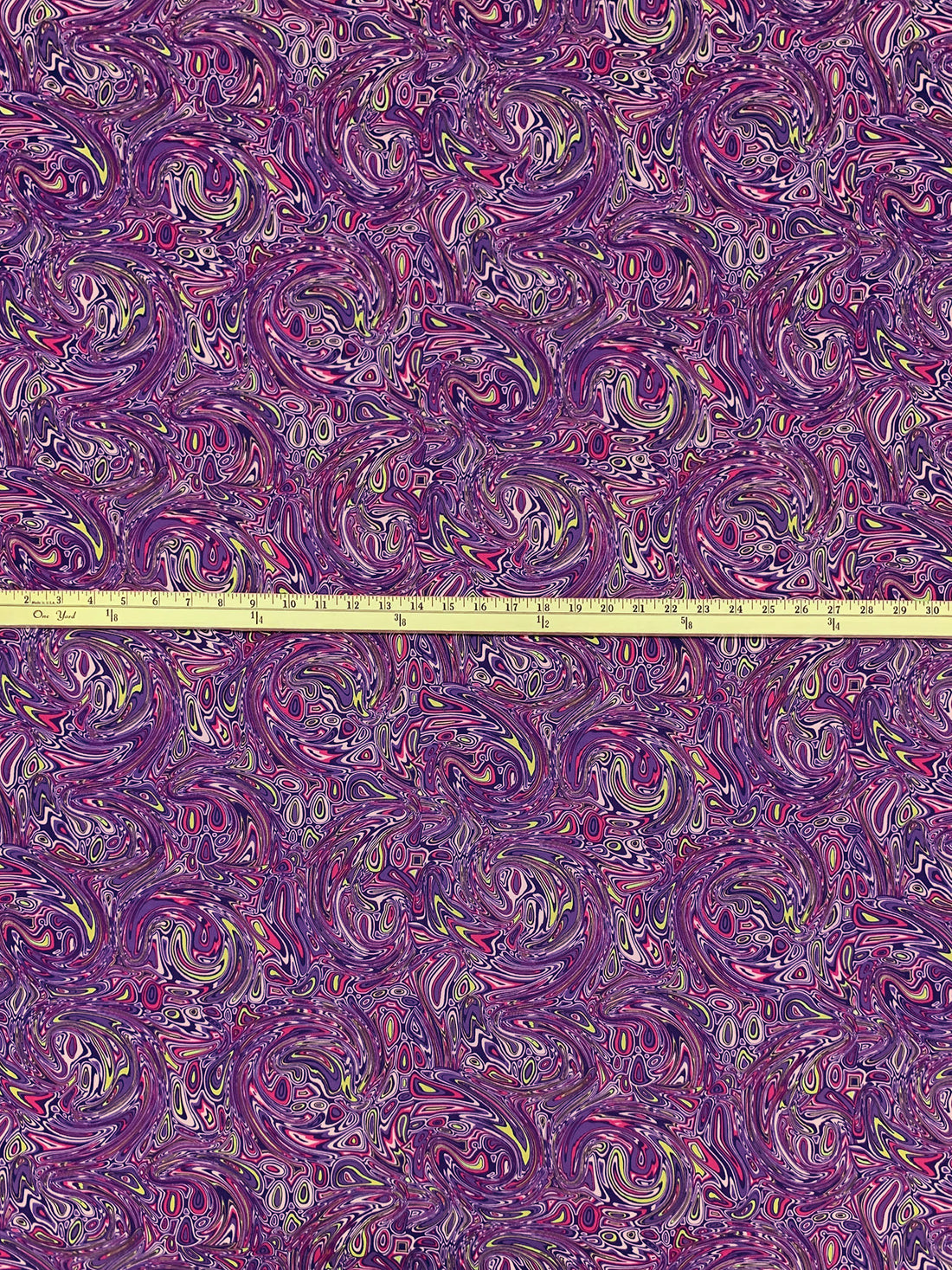 Dark Lavender/June Bud/Amaranth/Multi Polyester/Lycra Abstract Warp Print Jersey Knit 59W