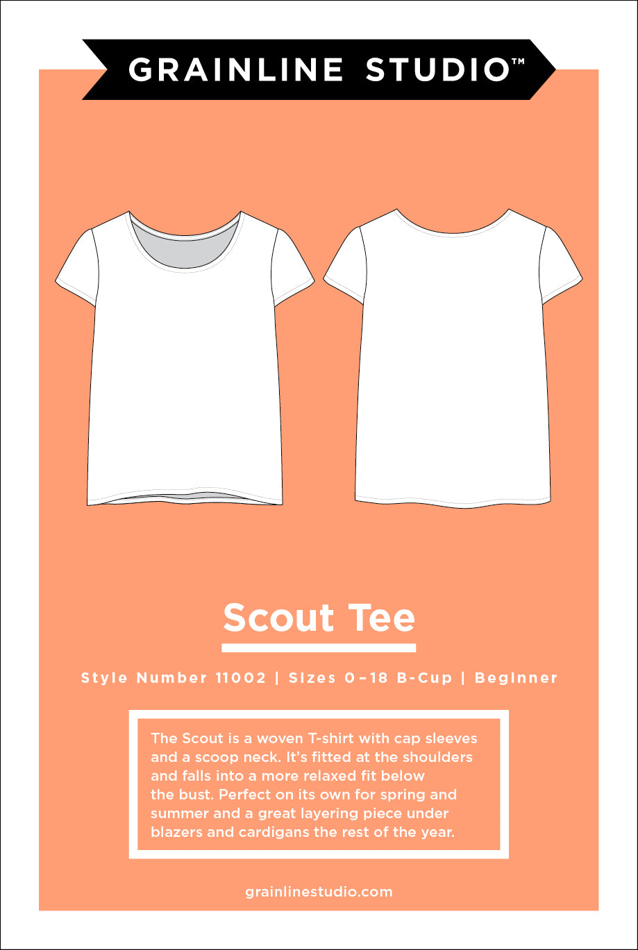 Grainline Studio Patterns - Scout Tee - Sizes 0-18