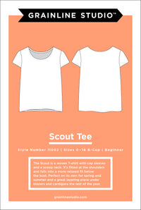 Grainline Studio Patterns - Scout Tee - Sizes 0-18