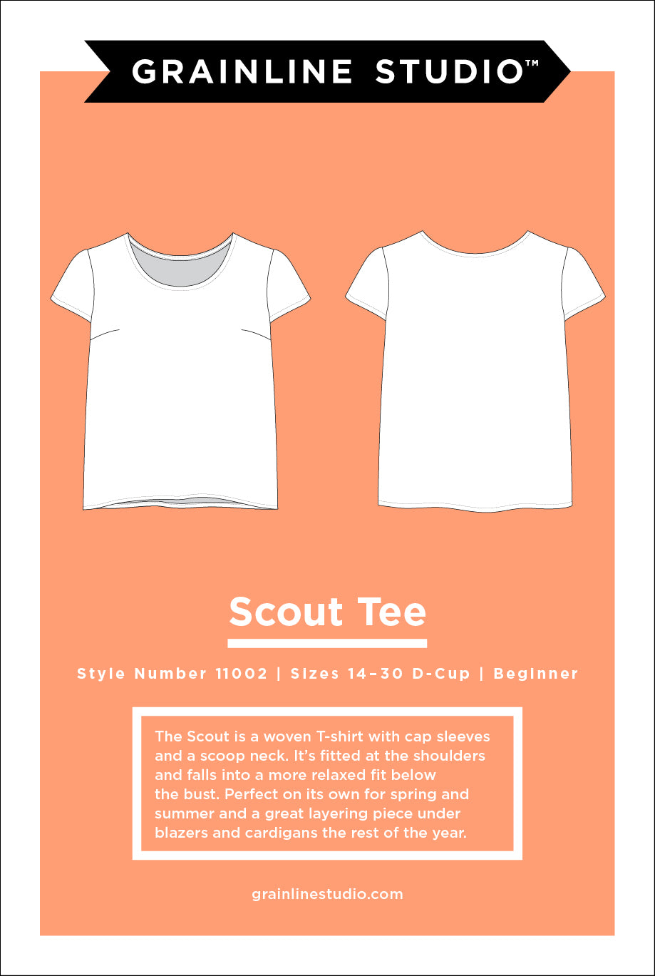 Grainline Studio Patterns - Scout Tee - Sizes 14-30