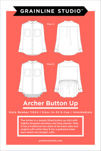 Grainline Studio Patterns - Archer Button Up - Sizes 14-32