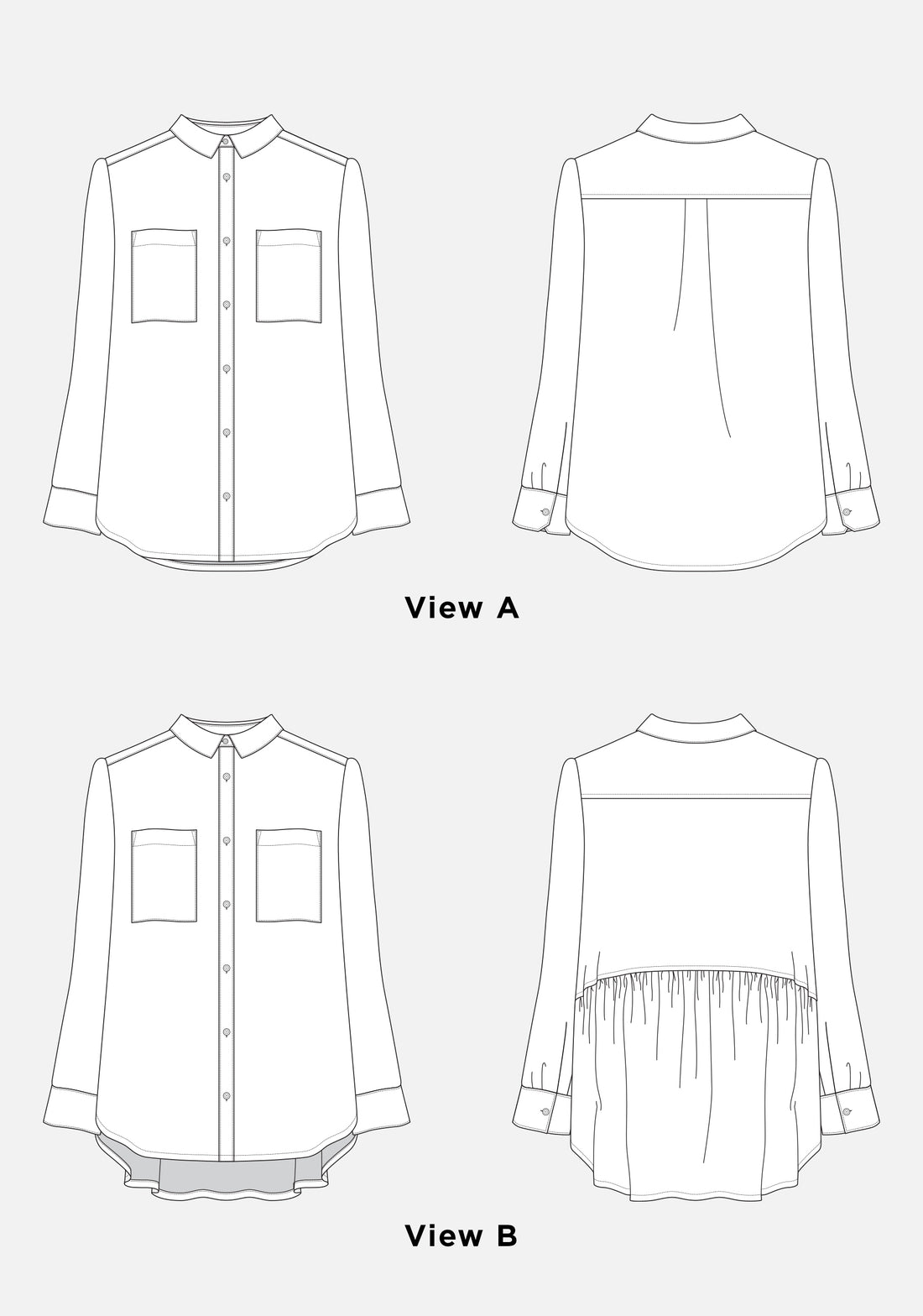 Grainline Studio Patterns - Archer Button Up - Sizes 0-18