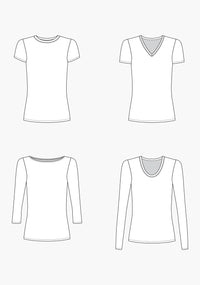 Grainline Studio Patterns - Lark Tee - Sizes 0-18