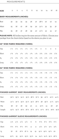Grainline Studio Patterns - Lark Tee - Sizes 0-18