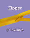 9" Invisible Zipper