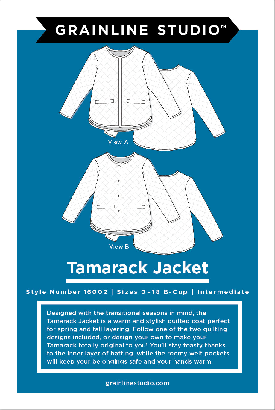 Grainline Studio Patterns - Tamarack Jacket - Sizes 0-18