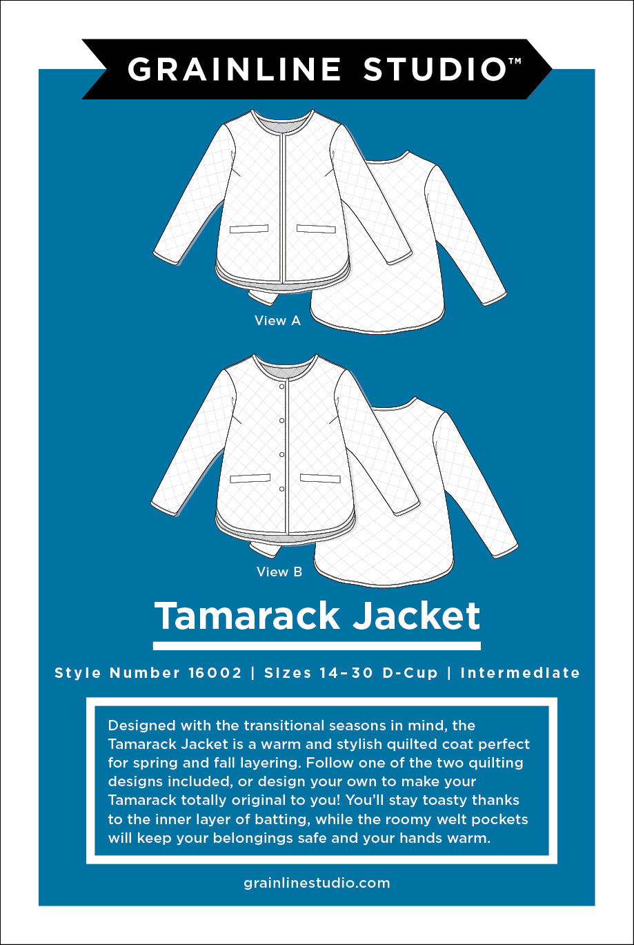 Grainline Studio Patterns - Tamarack Jacket - Sizes 14-30