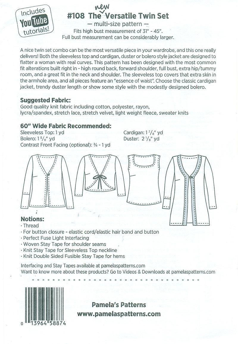 Pamela's Patterns - The New Versatile Twin Set - #108