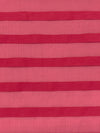 Cerise Cotton/Nylon Horizontal Burnout Stripe Organza 58W