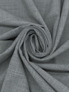 Liberty Gray Wool/Lycra Heathered Plain Weave Stretch Suiting - Imported From Italy - 58W