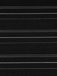 Black/Bright Silver Polyester/Rayon/Spandex Horizontal Stripe Stretch Bengaline Suiting - NY Designer - 58W