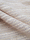 Baby Pink/Natural/Soft White/Silver Cotton/Polyester/Metallic Horizontal Stripe Weave Boucle Suiting - Imported From France - 58W