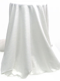 Milky White Polyester/Lycra Slubbed-Back Knit 56W