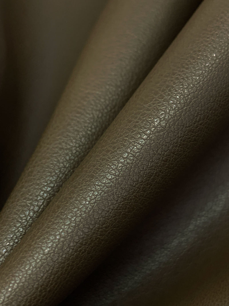 Woodland Brown Polyurethane/Lycra Stretch Faux Leather - LA Designer - 54W