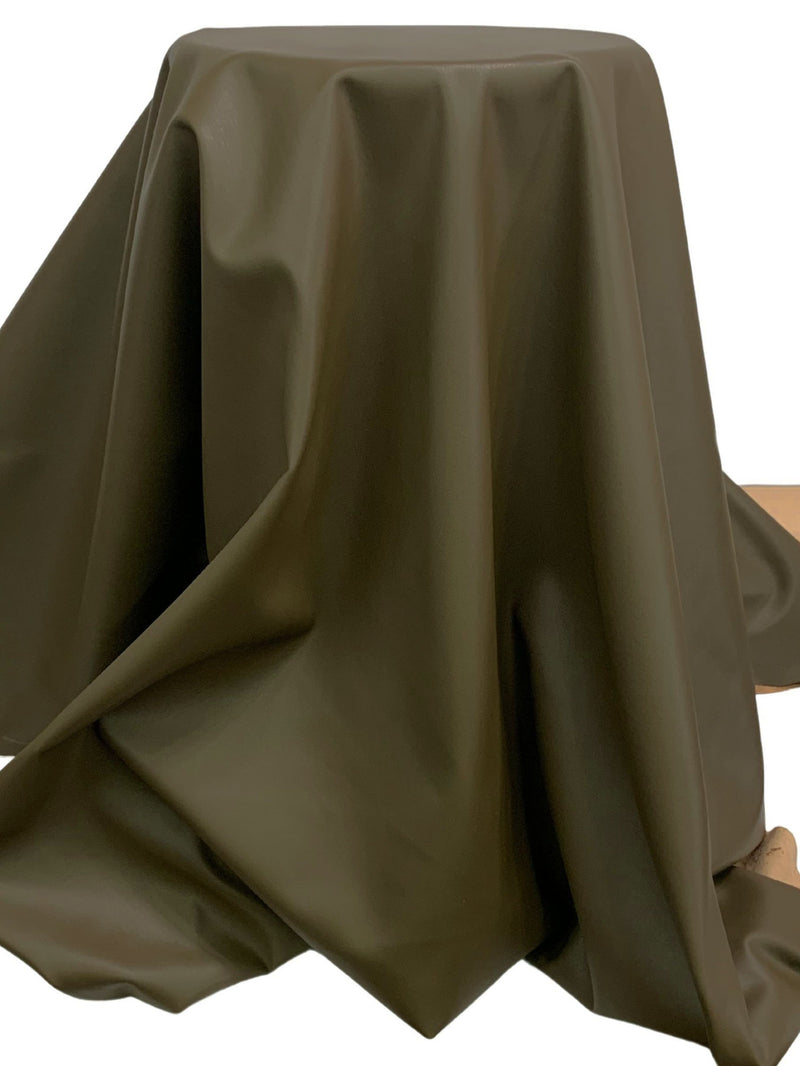 Woodland Brown Polyurethane/Lycra Stretch Faux Leather - LA Designer - 54W