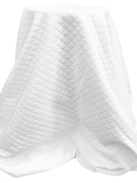 White Cotton/Polyester PFD Matelasse Diamond Knit - Robert Kaufman - 66W