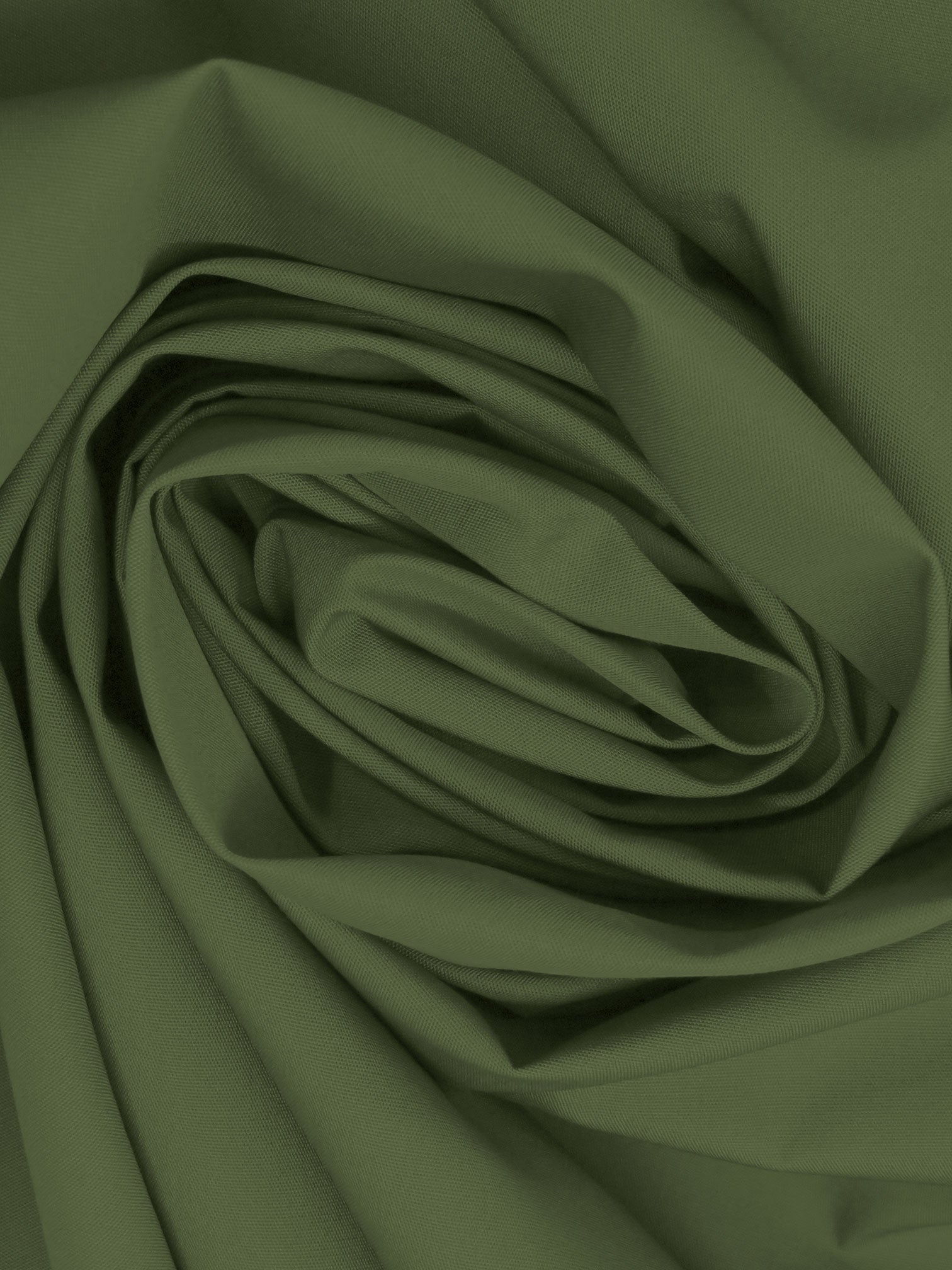 Muted Army Green Polyester/Cotton Poplin Jacketing - Robert