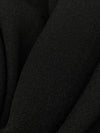 Onyx Black Polyester/Lycra Crepe Stretch Suiting - Famous Dress Designer - 54W