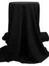 Onyx Black Polyester/Lycra Crepe Stretch Suiting - Famous Dress Designer - 54W