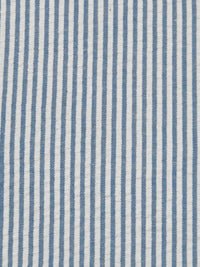 Slate Blue/White Cotton/Polyester Vertical Stripe Weave Seersucker Shirt Weight Woven - Robert Kaufman - 57W