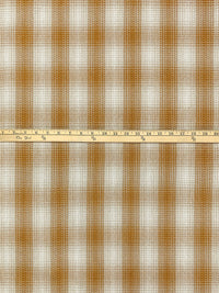 Caramel/Manila/White 100% Cotton Baja Blanket Plaid Weave Woven - Robert Kaufman - 44W
