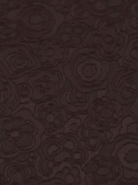 Espresso Brown Polyester/Lycra Floral Design Stretch Jacquard 46W
