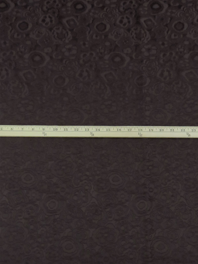 Espresso Brown Polyester/Lycra Floral Design Stretch Jacquard 46W