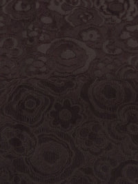 Espresso Brown Polyester/Lycra Floral Design Stretch Jacquard 46W