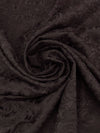 Espresso Brown Polyester/Lycra Floral Design Stretch Jacquard 46W