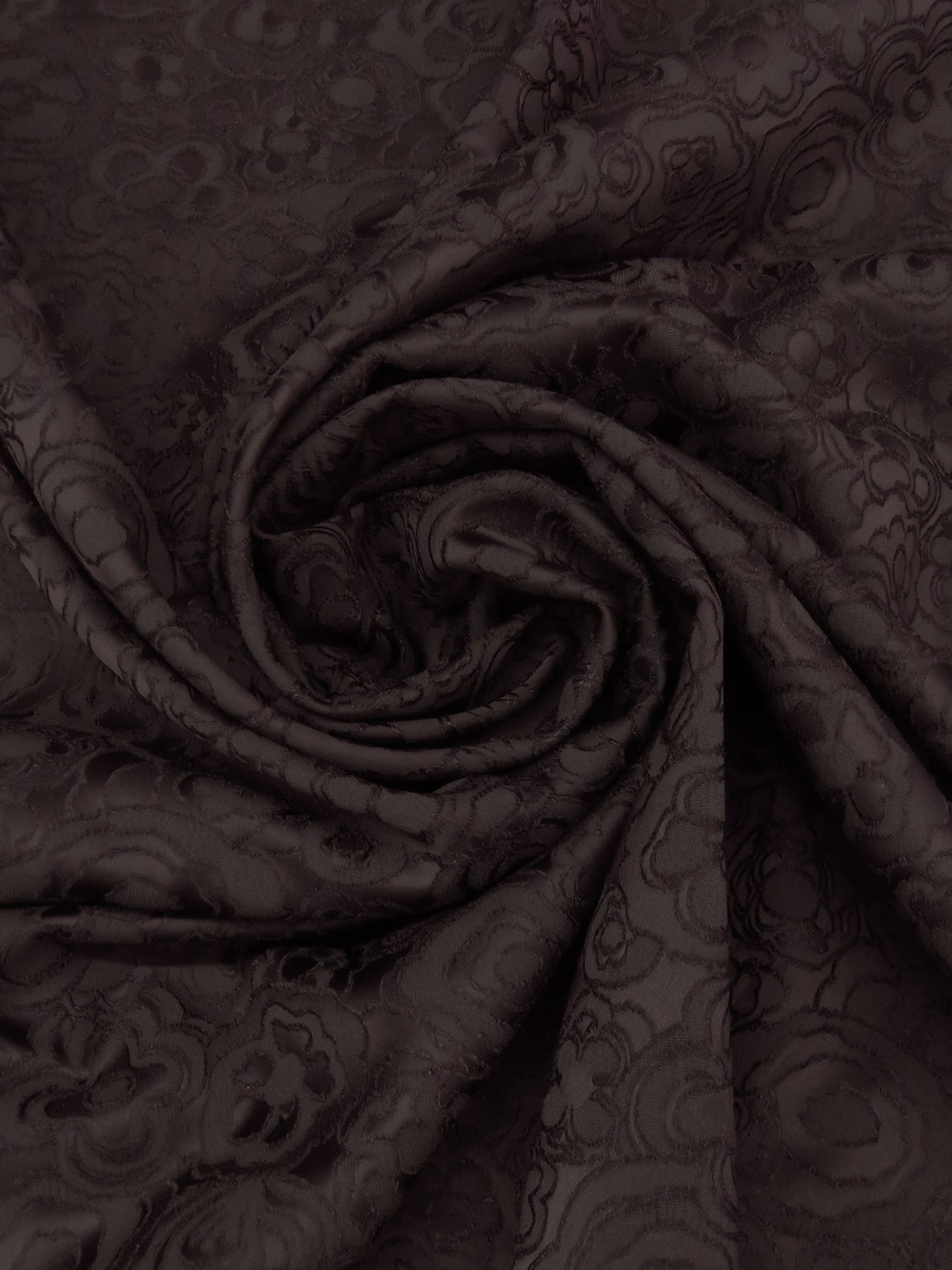 Espresso Brown Polyester/Lycra Floral Design Stretch Jacquard 46W