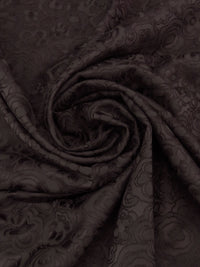 Espresso Brown Polyester/Lycra Floral Design Stretch Jacquard 46W
