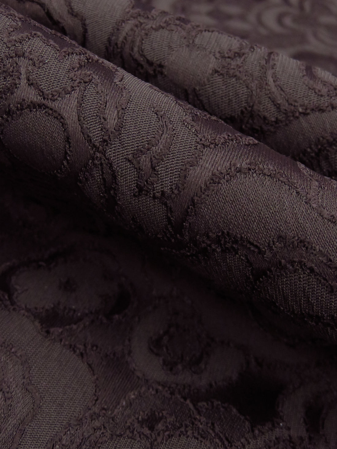 Espresso Brown Polyester/Lycra Floral Design Stretch Jacquard 46W