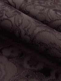 Espresso Brown Polyester/Lycra Floral Design Stretch Jacquard 46W