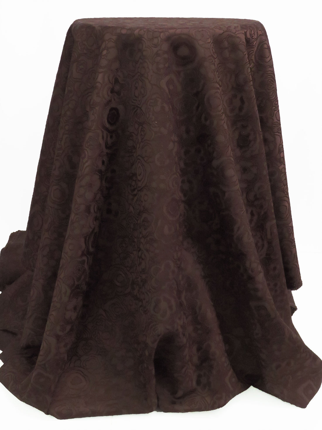 Espresso Brown Polyester/Lycra Floral Design Stretch Jacquard 46W