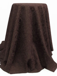 Espresso Brown Polyester/Lycra Floral Design Stretch Jacquard 46W