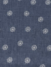 Slate Blue/White Rayon/Polyester Floral Medallion Print Leno Weave Gauze - NY Designer - 58W