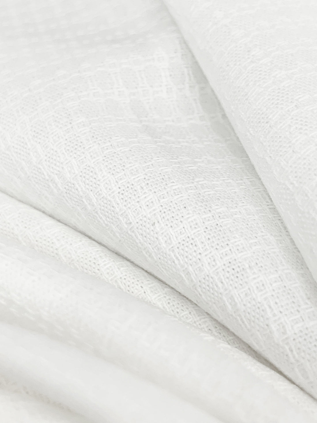White Cotton/Lycra Novelty Weave Bottom Weight Woven - NY Designer - 52W