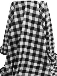 Black/White 100% Cotton Large Gingham Print Voile 55W