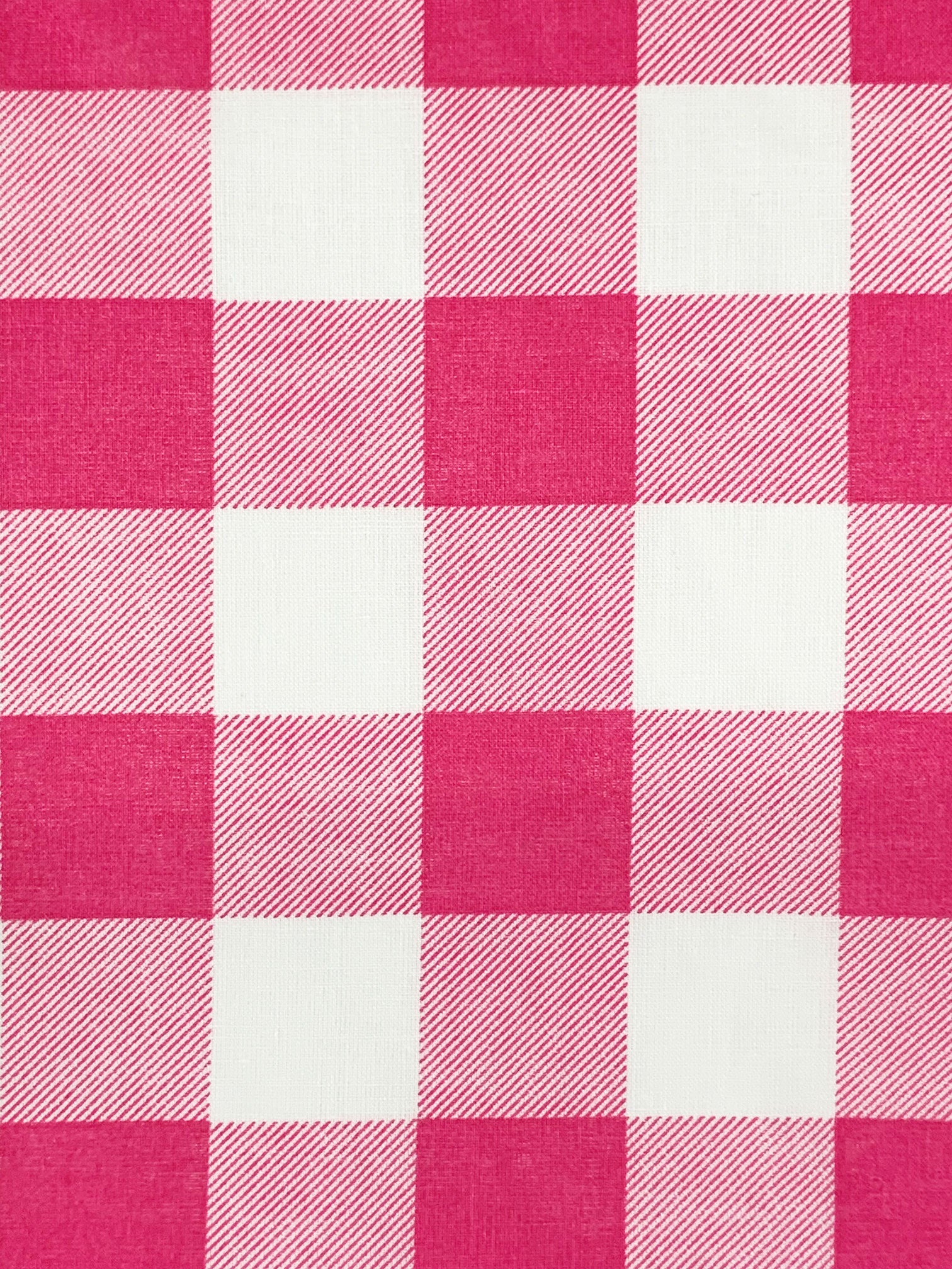 Cerise Pink/White 100% Cotton Gingham Check Voile 55W – Fabric Mart
