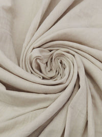Stony Beige 100% Cotton Crinkle Double Gauze - Imported From Japan - 44W