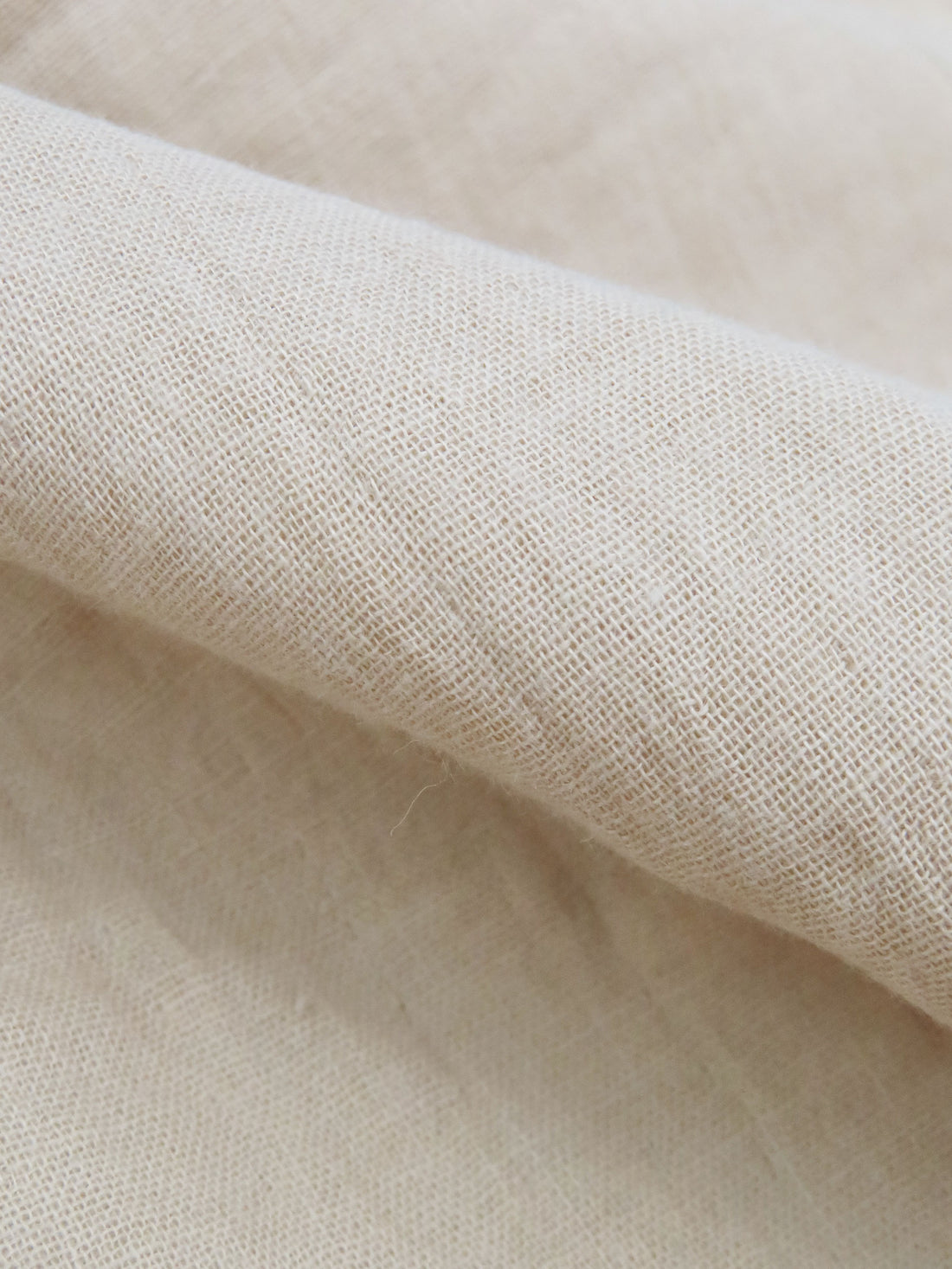 Stony Beige 100% Cotton Crinkle Double Gauze - Imported From Japan - 44W