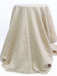 Stony Beige 100% Cotton Crinkle Double Gauze - Imported From Japan - 44W