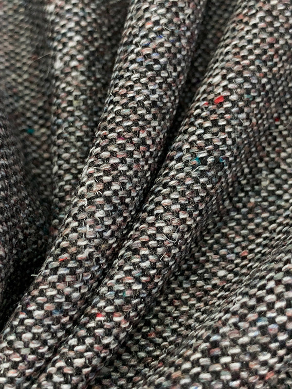 Gray/Black/Multi Wool/Nylon/Polyester Tweed Suiting 56W