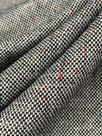 Black/Bright Platinum/Multi Wool/Nylon/Polyester Tweed Suiting 60W